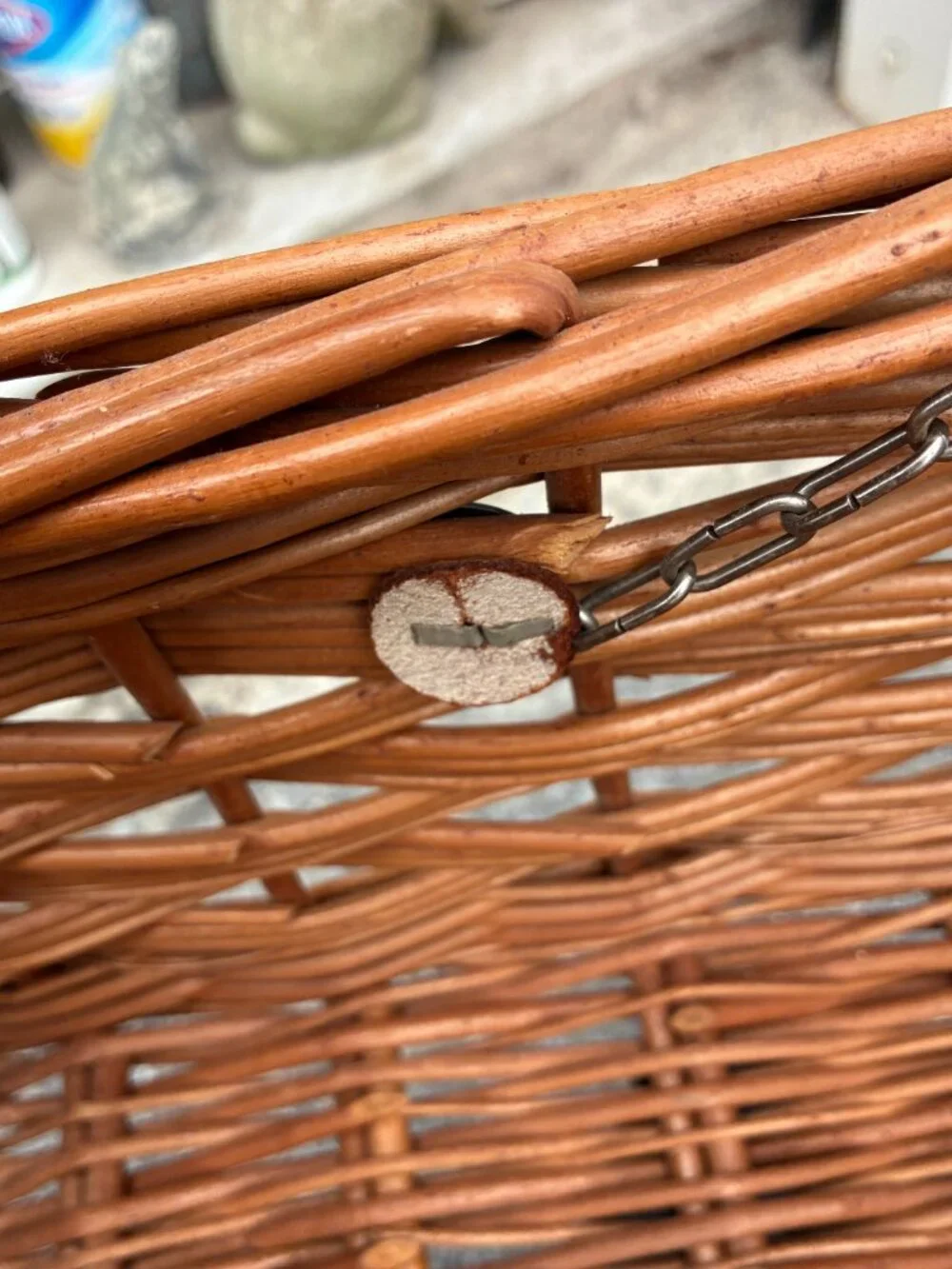 Wicker Picnic Basket Brextor Vintage 1970's